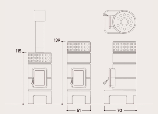 Round Stack Long Dimensions