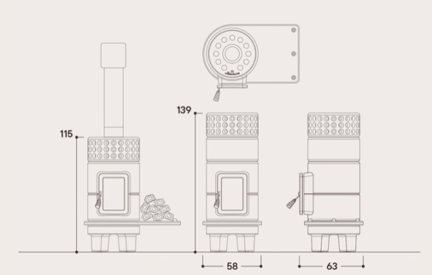 Round Stack Side Dimensions