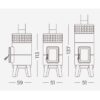 La Castellamonte Round Stack Wood dimensions chart - hotboxstoves.co.uk-3