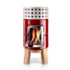 La Castellamonte Round Stack Wood red - hotboxstoves.co.uk