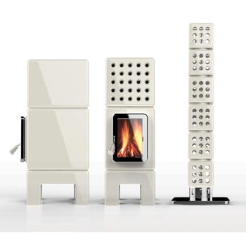 La Castellamonte Thermo Stack side - hotboxstoves.co.uk