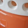 La castellamonte round stack slim orange:white detail