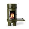 Ceramic Stoves Round Stack Rim custom green - hotboxstoves.co.uk
