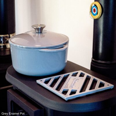 Grey Cast Iron Pot