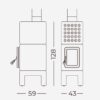 stack stoves cubi stack slim dimensions - hotboxstoves.co.uk