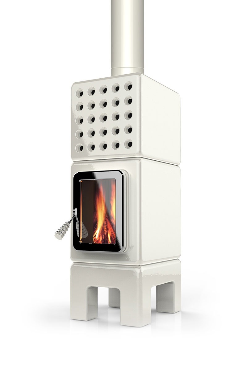 stack stoves cubi stack slim white gloss - hotboxstoves.co.uk