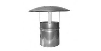 Flexible Flue Liner Raincap Terminal No Mesh S/S - 180mm