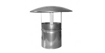 Flexible Flue Liner Raincap Terminal No Mesh S/S - 180mm