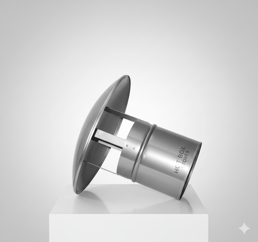 Flexible Flue Liner Raincap Terminal No Mesh S/S - 100mm - Image 2