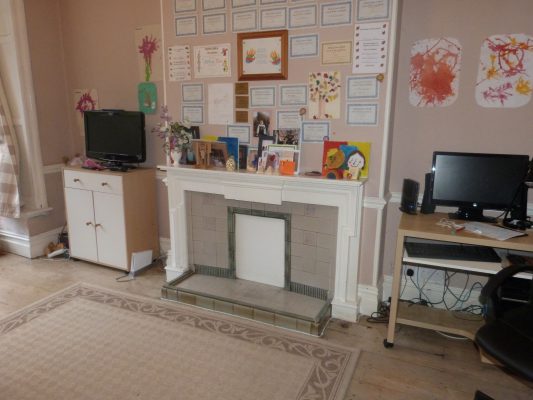 existing recess and hearth