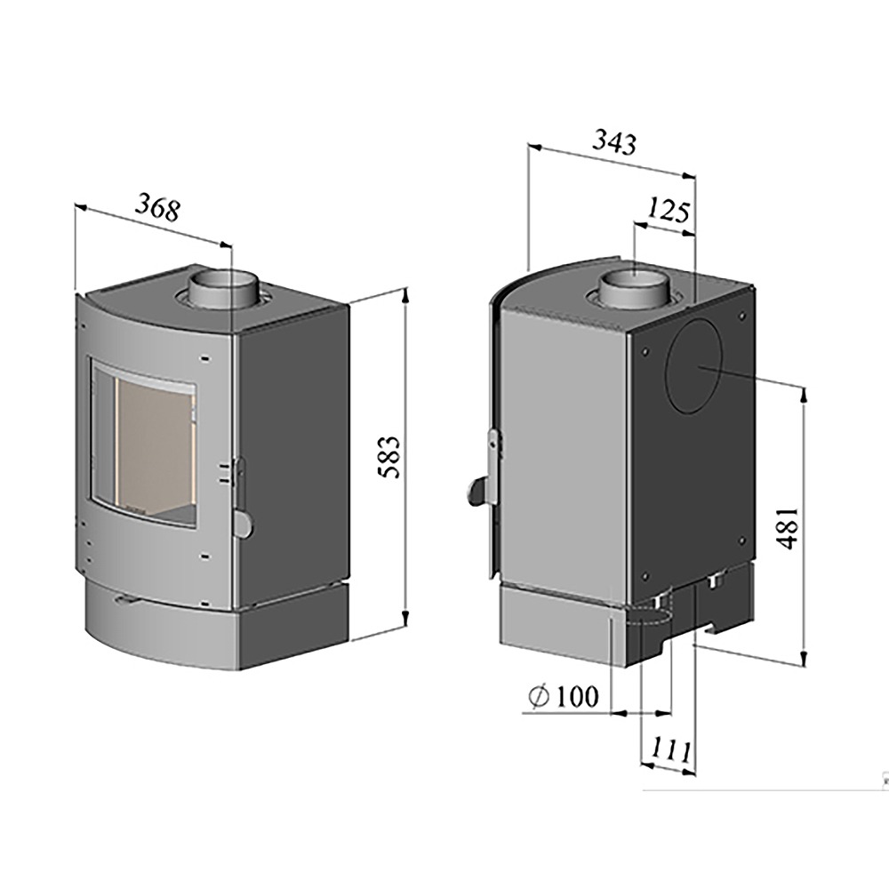 Morso S11-40 dimensions - hotboxstoves.co.uk