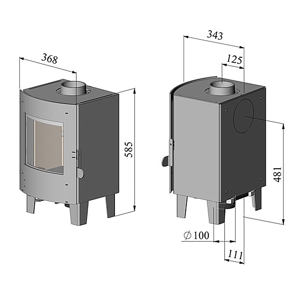 Morso S11-42 dimensions - hotboxstoves.co.uk