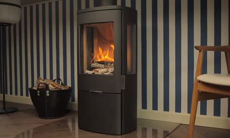 Jydepejsen Senza Steel Sideglass Woodburning Stove 5kW