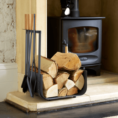 WARWICK - 4 Piece Companion Set & Log stand