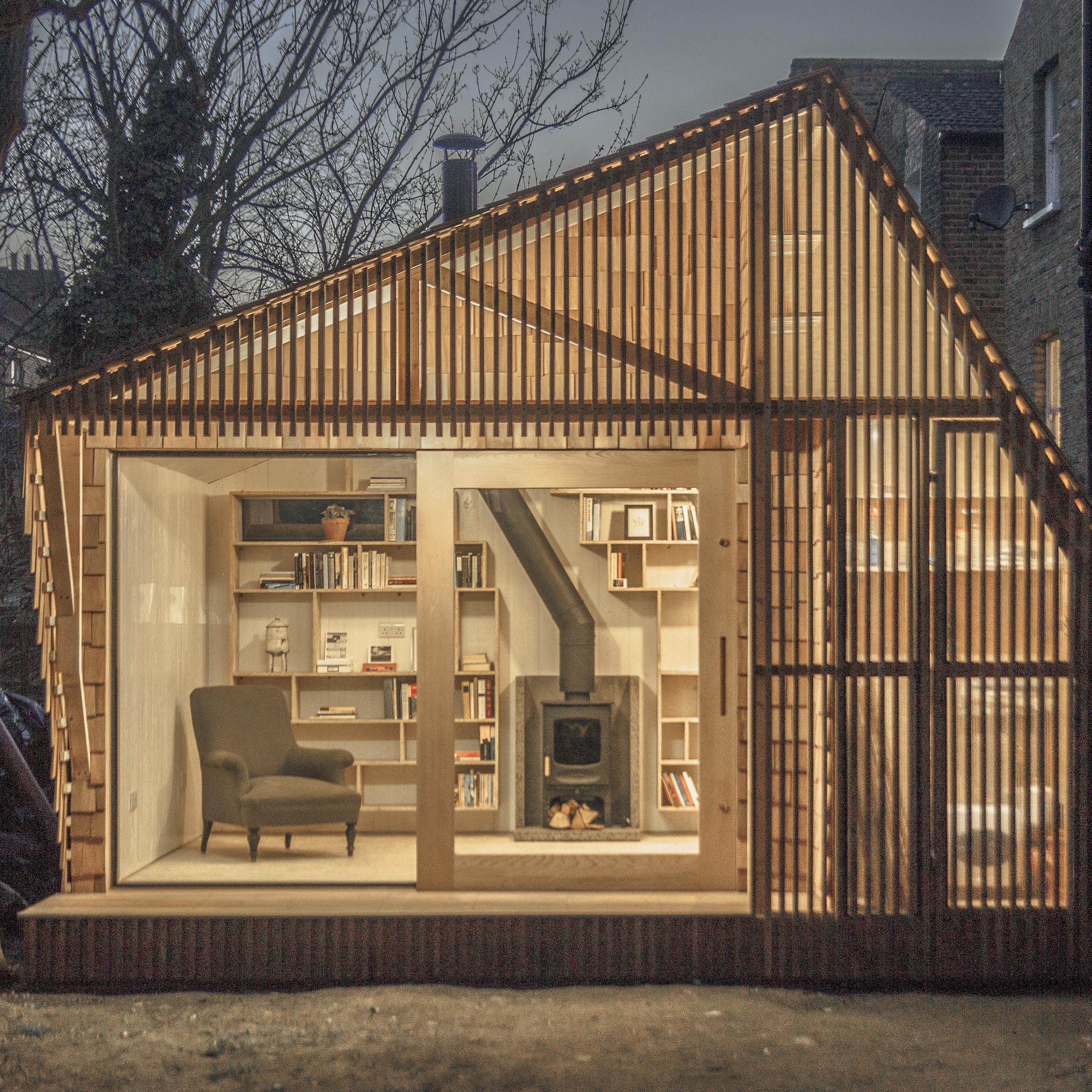 Charnwood C-Four Black Writer's Shed 1