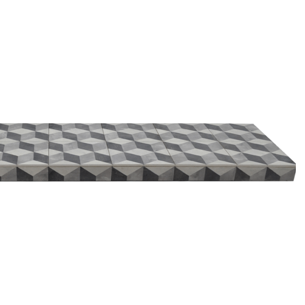 Cube Ceramic Tile close up - hotboxstoves.co.uk