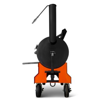 Yoder YS1500s Pellet Grill Competition Cart right side orange - hotboxstoves.co.uk