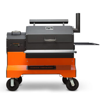 Yoder YS640s Competition Cart front closed orange - hotboxstoves.co.uk