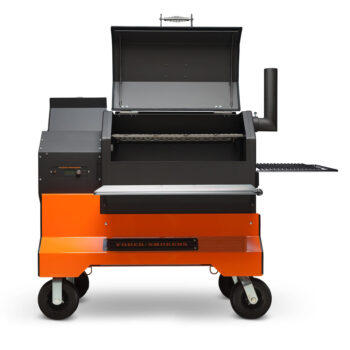 Yoder YS640s Competition Cart front open orange - hotboxstoves.co.uk