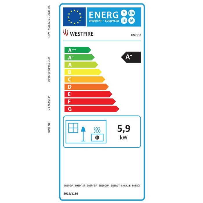 Westfire UNIQ 32 1000mm WIDE FRAME Woodburning Inset Stove 5.9 kW - Image 5