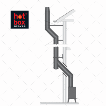 Twin Wall Flue Builder Out and Up - Hot Box Stoves
