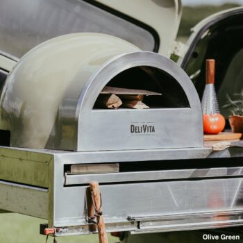 Delivita Olive Green lifestyle - hotboxstoves.co.uk