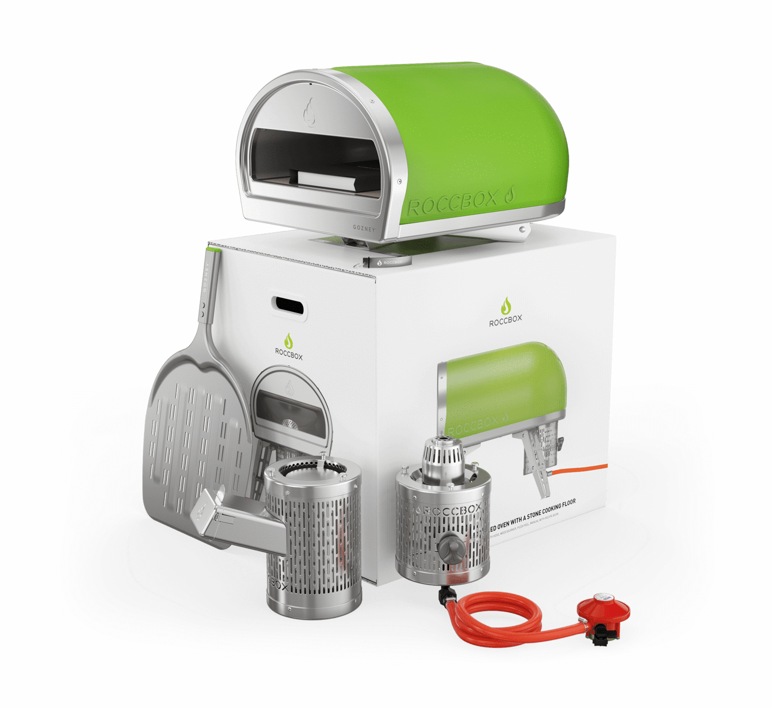 Roccbox green outdoor pizza oven - hot box stoves