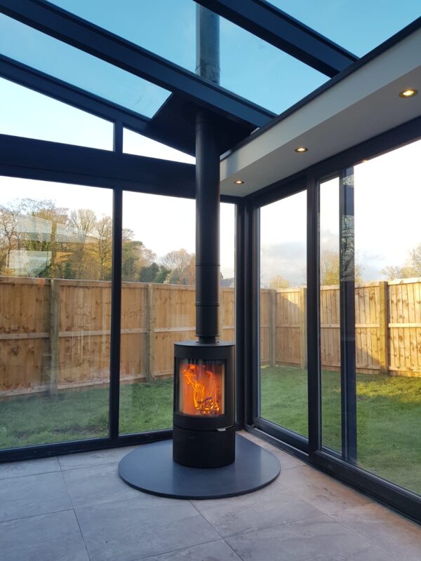Westfire Uniq 21 | Stove in a Conservatory | By Hot Box Stoves York