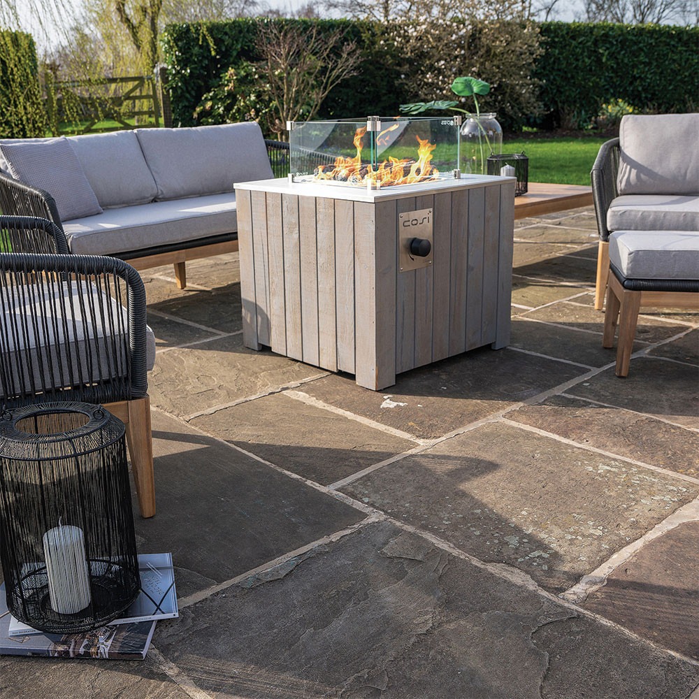 Cosicube 70 Grey Wash Fire Pit - Hotboxstoves.co.uk