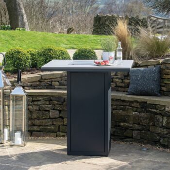 Cosiloft 100 Bar Table Black and Grey no windshield - hotboxstoves.co.uk