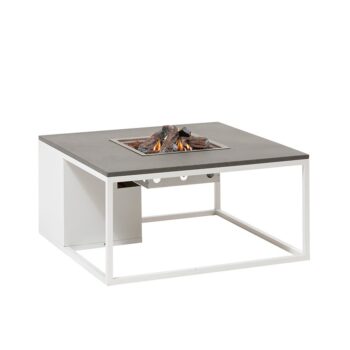 Cosiloft 100 White and Grey fire table - hotboxstoves.co.uk 1