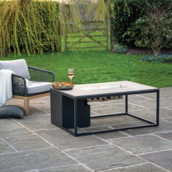 Cosiloft 120 Black and Grey Fire Table No glass - Hotboxstoves.co.uk