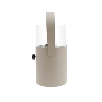 Cosiscoop Extra Large Taupe Fire Lantern Side View - hotboxstoves.co.uk