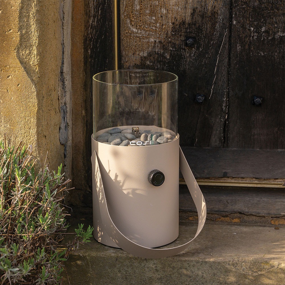 Cosiscoop Extra Large Taupe Fire Lantern - hotboxstoves.co.uk not lit