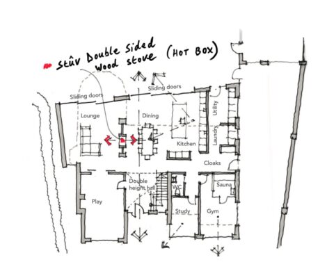 Double sided Stûv stove concept