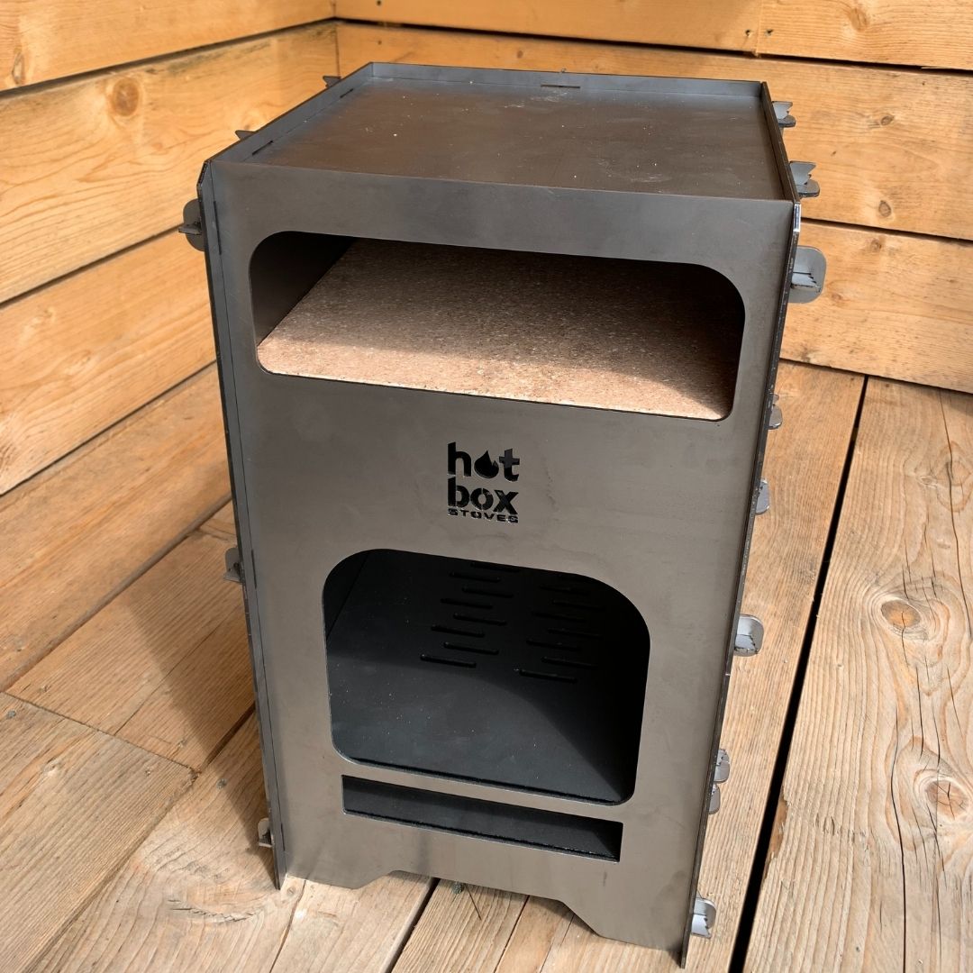 Table Top Fire Pit Pizza Oven Front Top - hotboxstoves.co.uk