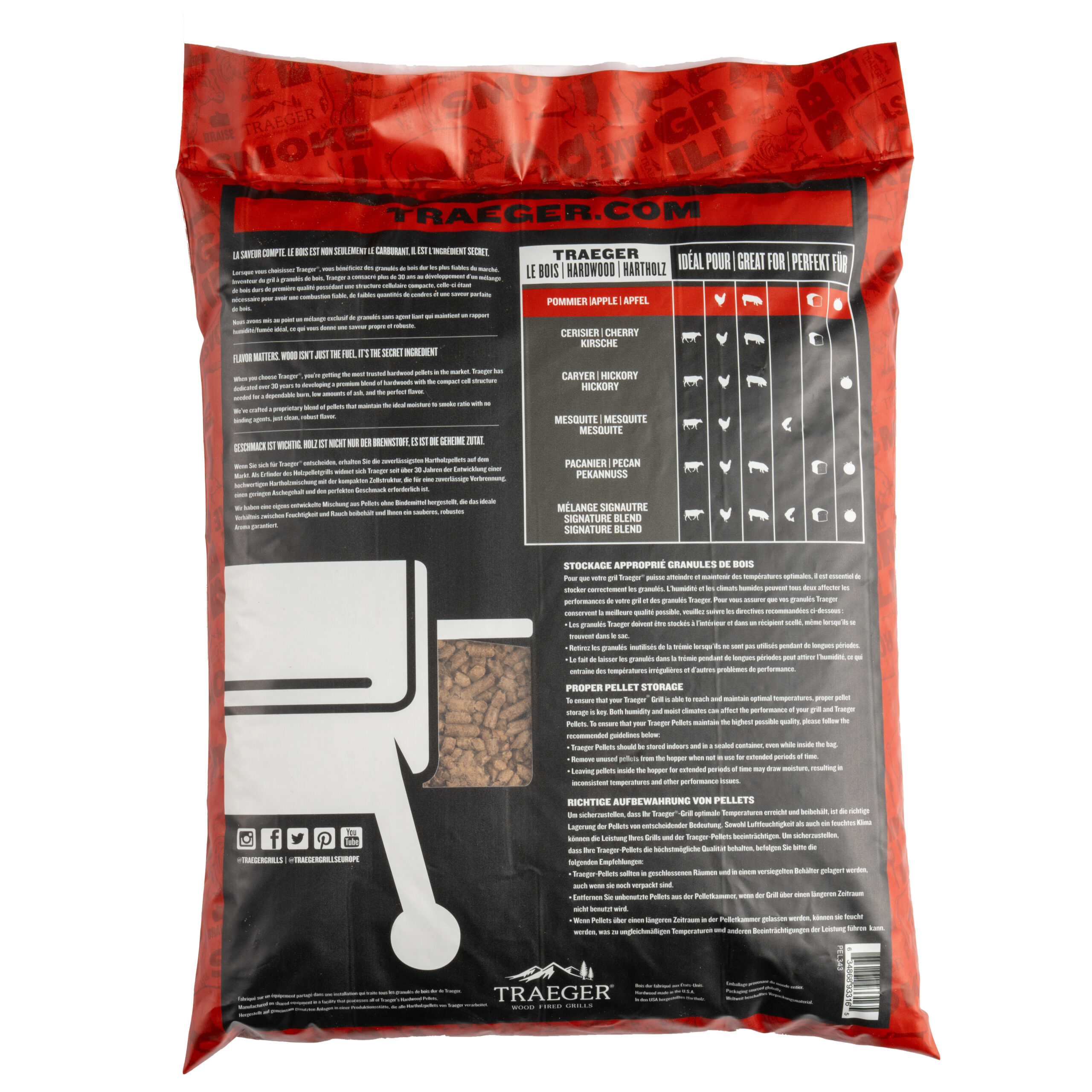 Traeger apple pellets back - hotboxstoves.co.uk
