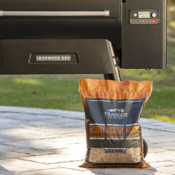 traeger hickory pellets lifestyle image - hotboxstoves.co.uk