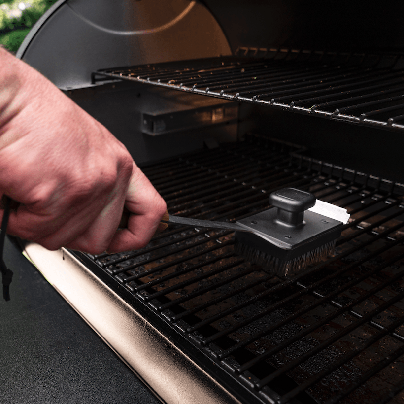 Traeger Cleaning Brush Lifestyle image - hotboxstoves.co.uk