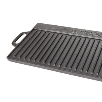 Traeger iron griddle front - hotboxstoves.co.uk