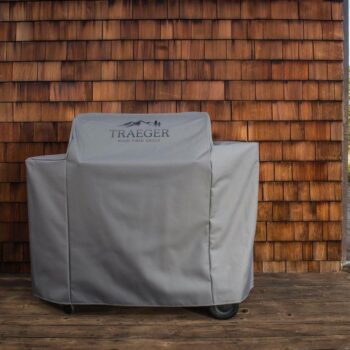 traeger ironwood 885 full length grill cover lifestyle - hotboxstoves.co.uk