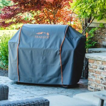 traeger timberline 1300 full length grill cover lifestyle - hotboxstoves.co.uk