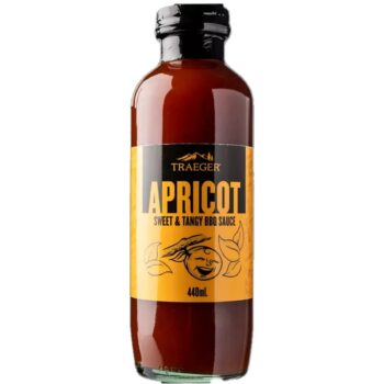 Traeger apricot front label - hotboxstoves.co.uk