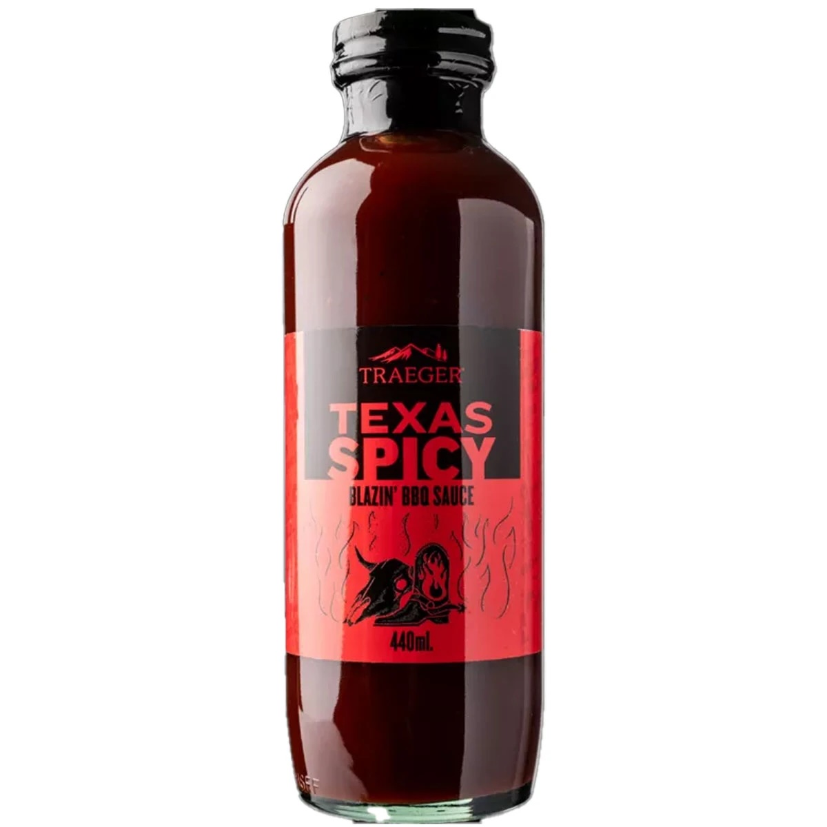 Traeger texas spicy sauce front label - hotboxstoves.co.uk