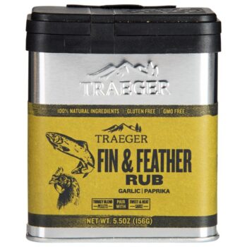traeger fin and feather rub front - hotboxstoves.co.uk