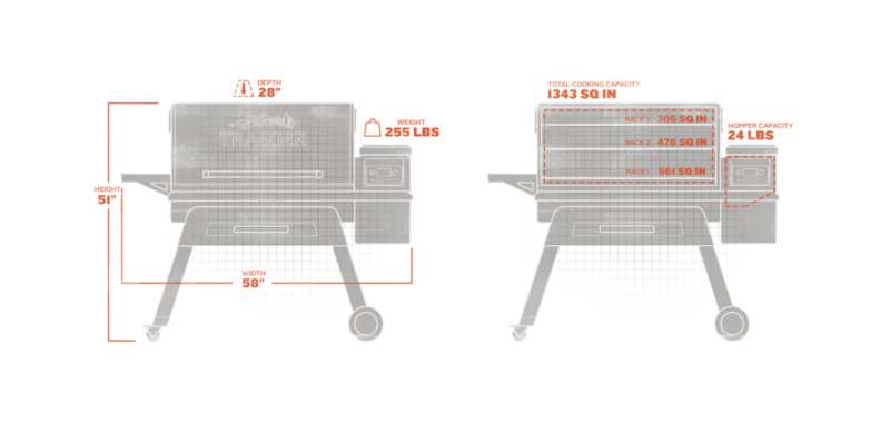 Timberline 1300 dimension drawing - hotboxstoves.co.uk