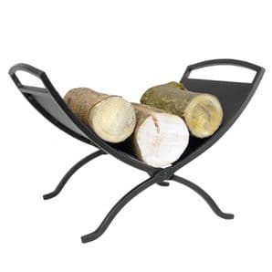 Compact Log Tray - Black - 26cm x 39cm x 26cm