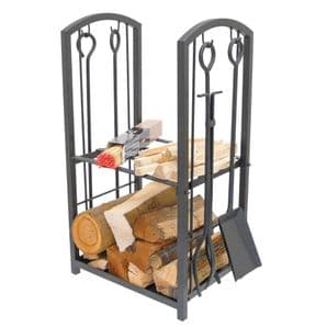Log Station - Black - 73cm x 46cm x 30cm