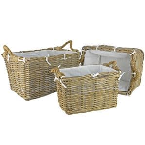Rattan Basket Hilton - Set of 3