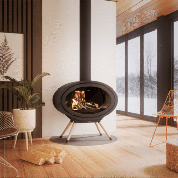 Dik Geurts Oval Front Lifestyle - hotboxstoves.co.uk